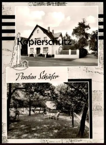 ÄLTERE POSTKARTE BAD OEYNHAUSEN PENSION SCHÄFER KANALSTRASSE 65 Ansichtskarte AK postcard cpa