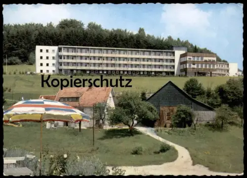 ÄLTERE POSTKARTE GRAS-ELLENBACH HEINRICH-GLÜCKLICH-HAUS ODENWALD GRASELLENBACH SCHIRM SONNENSCHIRM cpa AK postcard