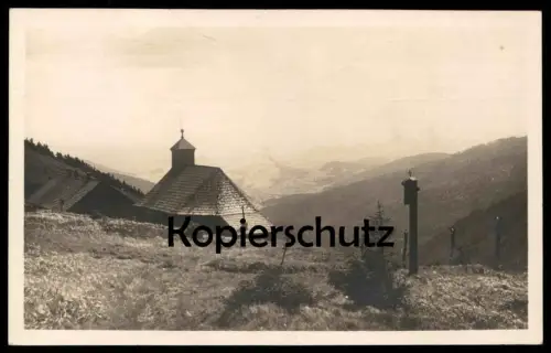 ALTE POSTKARTE HEIDEBRÜNNL KAPELLE ALTVATERGEBIRGE KREIS MÄHRISCH SCHÖNBERG Heidebrünnel Mähren Wegkreuz postcard cpa AK