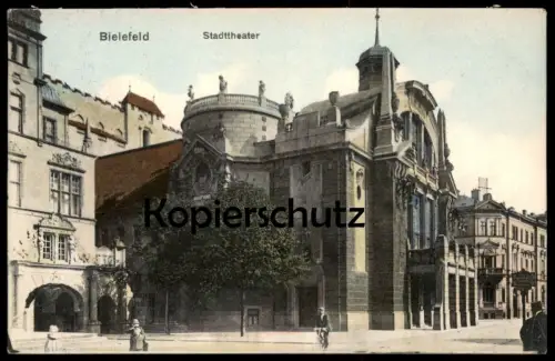 ALTE POSTKARTE BIELEFELD STADTTHEATER THEATER 1906 theatre AK Ansichtskarte cpa postccard