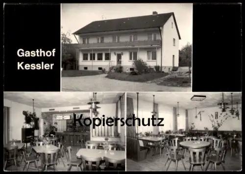 ÄLTERE POSTKARTE REITH AN DER AUTOBAHNABFAHRT BAD KISSINGEN GASTHOF PENSION KESSLER OBERTHULBA Ansichtskarte AK postcard