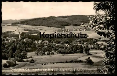 ÄLTERE POSTKARTE GROSSPOSTWITZ OBERLAUSITZ MÖNCHWALDER BERG PANORAMA SACHSEN Budestecy Ansichtskarte postcard cpa AK