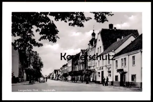 ÄLTERES FOTO REPRODUKTION REPRO EINER ANSICHTSKARTE LANGENFELD RHEINLAND HAUPTSTRASSE VW KÄFER Photo