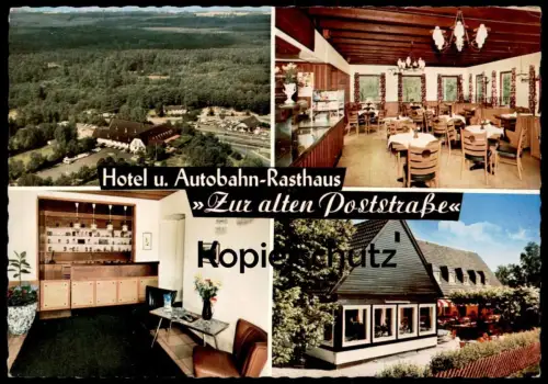 ÄLTERE POSTKARTE HOTEL AUTOBAHN-RASTHAUS SIEGBURG ZUR ALTEN POSTSTRASSE RASTSTÄTTE motorway highway autoroute postcard
