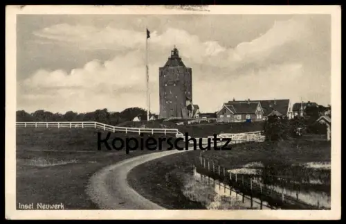 ALTE POSTKARTE INSEL NEUWERK LEUCHTTURM lighthouse phare Ansichtskarte AK cpa postcard