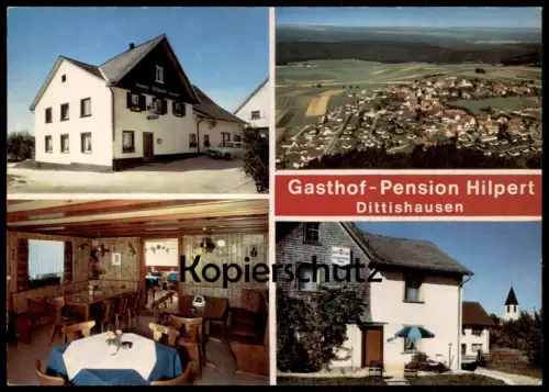 ÄLTERE POSTKARTE DITTISHAUSEN GASTHOF PENSION HILPERT HELMUT REISER LÖFFINGEN SCHWARZWALD Ansichtskarte postcard AK