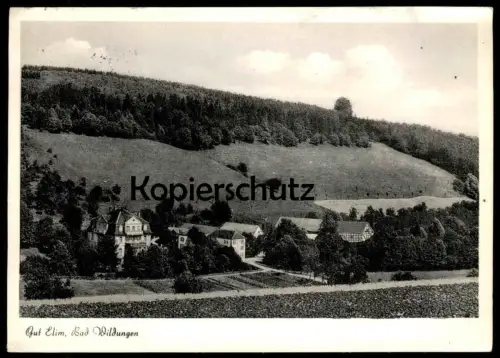 ÄLTERE POSTKARTE GUT ELM BAD WILDUNGEN 1953 Ansichtskarte AK cpa postcard