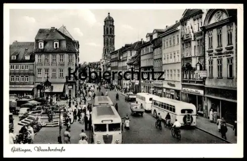 ÄLTERE POSTKARTE GÖTTINGEN WEENDERSTRASSE BUS BUSSE OMNIBUS OMNIBUSSE TEMPO VESPA ROLLER Auto car Ansichtskarte postcard