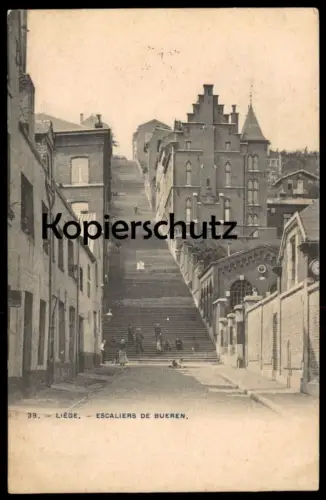 ALTE POSTKARTE LIÉGE ESCALIERS DE BUEREN Lüttich Begien Belgique Treppen Treppenstufen Ansichtskarte cpa postcard AK