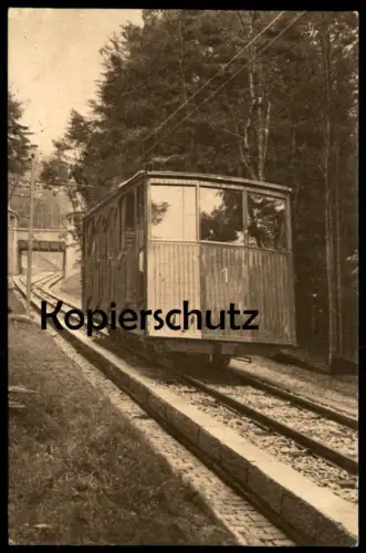 ALTE POSTKARTE BADEN-BADEN DIE DRAHTSEILBAHN AUF DEN BERG MERKUR STÄDTISCHES RESTAURANT BAHN ZUG Ansichtskarte postcard
