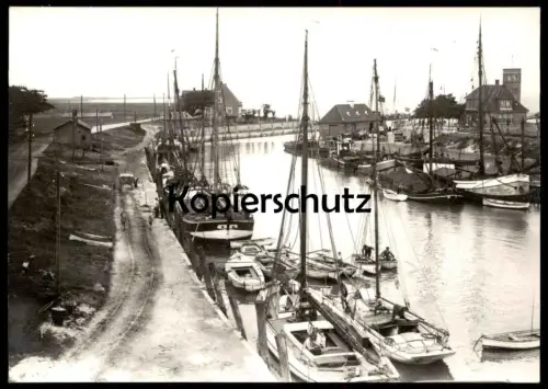 ÄLTERE POSTKARTE WYK AUF FÖHR HAFEN SCHIFFE SCHIFF HANS-DANIEL INGWERSEN LICHTBILDMEISTER Insel Ansichtskarte postcard