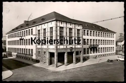 ÄLTERE POSTKARTE BRUCHSAL RATHAUS Auto Motorrad Ansichtskarte AK postcard cpa