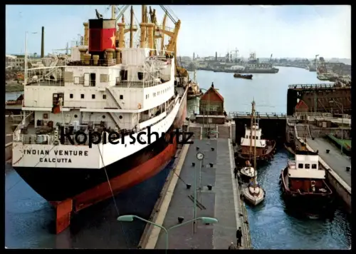 ÄLTERE POSTKARTE BREMERHAVEN SCHIFF MS INDIAN VENTURE CALCUTTA STEAM SHIP HAFEN harbour port Dampfer postcard cpa AK