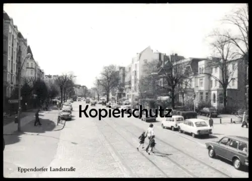 ÄLTERE REPRO POSTKARTE HAMBURG EPPENDORF EPPENDORFER LANDSTRASSE AUTOS AUTO Ansichtskarte AK cpa postcard