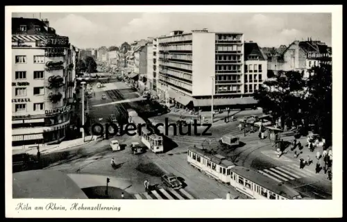 ALTE POSTKARTE KÖLN HOHENZOLLERNRING STRASSENBAHN Tram tramway Ford Pilsner Urquell Hohenzollern Ring AK postcard cpa