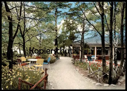 ÄLTERE POSTKARTE BORNHEIM ROISDORF GARTENRESTAURANT HEIMATBLICK FAMILIE KEMPF BEI BONN IM VORGEBIRGE Ansichtskarte cpa