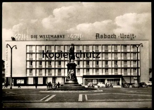 ÄLTERE POSTKARTE BREMERHAVEN NORDSEE-HOTEL NORDSEEHOTEL VW KÄFER MERCEDES 4711 DIE WELTMARKE ASBACH URALT Ansichtskarte