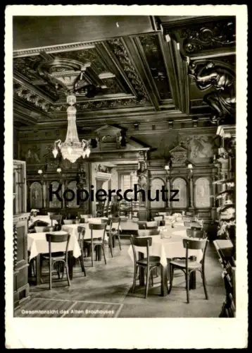 ALTE POSTKARTE UNTERBRUCH HEINSBERG ALTES BRAUHAUS GESAMTANSICHT DES ALTEN BRAUHAUSES INNENANSICHT JOH. VON DEN DRIESCH