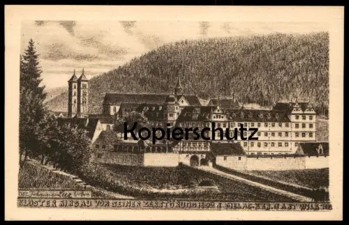 ALTE POSTKARTE KLOSTER HIRSAU VOR SEINER ZERSTÖRUNG 1692 JOHANNES LUZ Calw Baden-Württemberg AK Ansichtskarte postcard