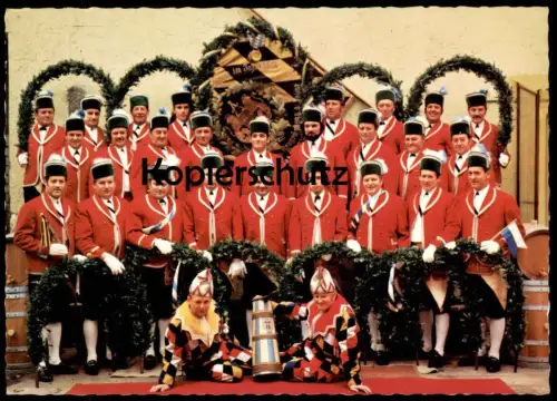 ÄLTERE POSTKARTE MÜNCHEN 1977 SCHÄFFLERTANZ KRONEN-GRUPPE TRACHT TANZ DANCE MUSICIAN DANSE Munich traditional costume AK