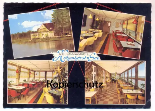 ÄLTERE POSTKARTE AUTOBAHNRASTHOTEL HOHENHORST-SEE LEHRTE RASTHOF HOHENHORSTSEE AUTOHOF RASTSTÄTTE Ansichtskarte postcard