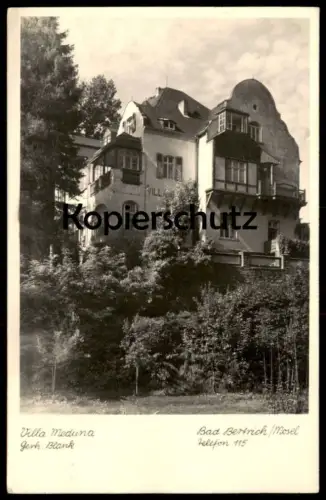 ALTE POSTKARTE BAD BERTRICH VILLA MEDUNA GERHARD BLANK TELEFON 115 Haus cpa postcard AK Ansichtskarte