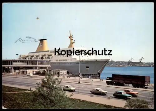 ÄLTERE POSTKARTE KIEL KRONPRINS HARALD OSLO-KAI FÄHRSCHIFF FÄHRE ferry Schiff Motorschiff ship bateau Ansichtskarte