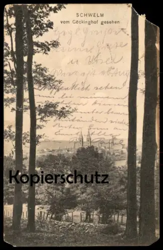 ALTE POSTKARTE SCHWELM BLICK VOM GÖCKINGHOF GESEHEN PANORAMA Ansichtskarte AK cpa postcard