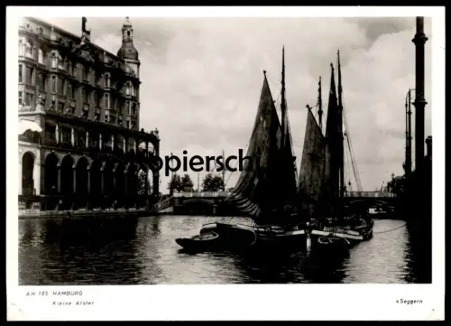 ALTE POSTKARTE HAMBURG KLEINE ALSTER SCHIFFE SCHIFF V. SEGGERN Ansichtskarte AK cpa postcard