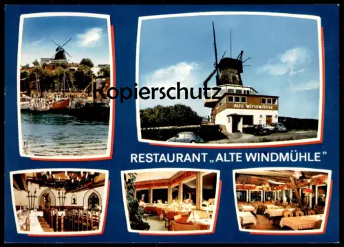 ÄLTERE POSTKARTE OSTSEEBAD LABOE RESTAURANT ALTE WINDMÜHLE PAULUS KIEL windmill mill molen moulin VW Käfer cpa postcard