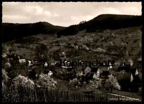 ÄLTERE POSTKARTE LIPBURG BEI BADENWEILER MARKGRÄFLERLAND GASTHAUS ZUM SCHWANEN RÜDLIN PANORAMA GESAMTANSICHT Schwarzwald