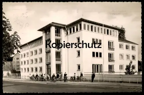 ÄLTERE POSTKARTE FRANKFURT AM MAIN HAUS DER JUGEND FAHRRAD FAHRRÄDER bike bikes Ansichtskarte AK cpa postcard