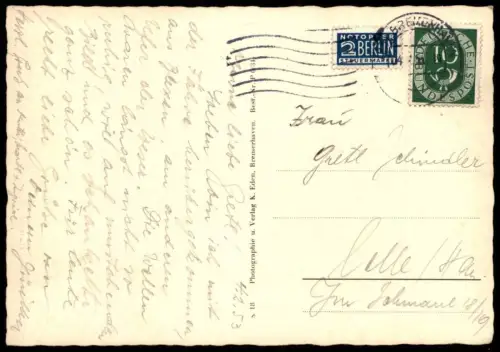 ÄLTERE POSTKARTE ROTERSAND LEUCHTTURM VOR DER WESERMÜNDUNG ROTER SAND ROTESAND lighthouse phare Ansichtskarte postcard