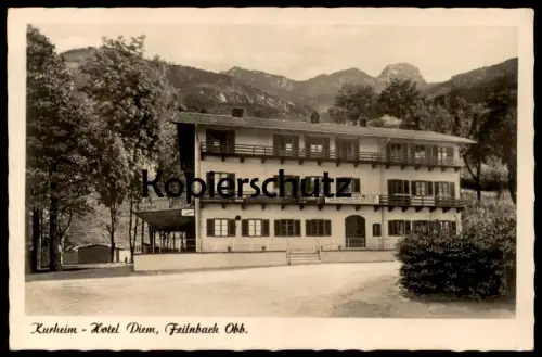 ALTE POSTKARTE FEILNBACH KURHEIM HOTEL DIEM PENSION GASTSTÄTTE Bad Feilnbach Ansichtskarte AK cpa postcard