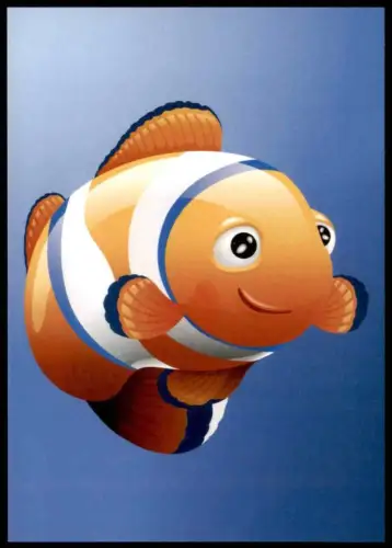 EDGAR POSTKARTE CLOWNFISCH REKLAME KREDIT VOLKSBANK KÖLN BONN Fish Fisch Karte