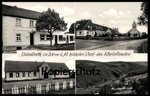 ÄLTERE POSTKARTE UDENBRETH HÖCHSTES DORF DES RHEINLANDES EDEKA HUPPERTZ EIFEL HELLENTHAL NORDEIFEL Ansichtskarte