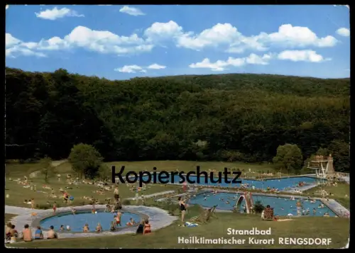 ÄLTERE POSTKARTE RENGSDORF WALDBREITBACH STRANDBAD BAD SCHWIMMBAD FREIBAD piscine pool Ansichtskarte AK cpa postcard