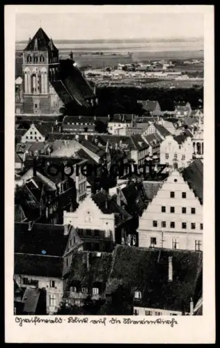ALTE POSTKARTE GREIFSWALD BLICK AUF DIE MARIENKIRCHE Kirche church église Ansichtskarte postcard cpa AK