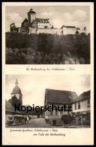 ALTE POSTKARTE GEMEINDE-GASTHAUS AM FUSSE DER WACHSENBURG BEI HOLZHAUSEN IN THÜRINGEN Ansichtskarte postcard cpa AK