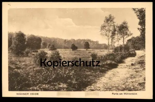 ALTE POSTKARTE WAHNER HEIDE PARTIE AM MÜHLENTEICH TEICH PANORAMA WAHN-HEIDE KÖLN Ansichtskarte AK cpa postcard