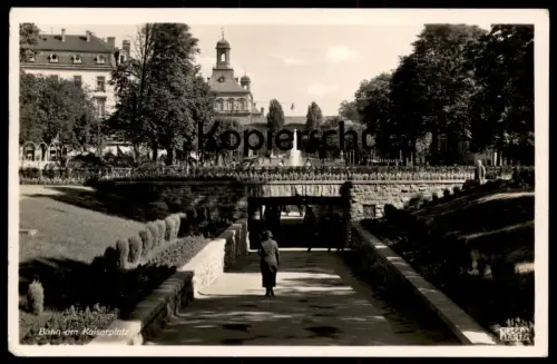 ALTE POSTKARTE BONN AM KAISERPLATZ UNTERFÜHRUNG DAME MIT HUT 1937 Kessel Karte hat Ansichtskarte AK cpa postcard