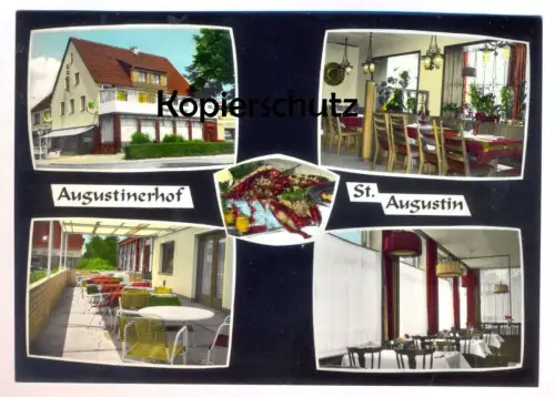 ÄLTERE POSTKARTE ST. AUGUSTIN HOTEL AUGUSTINERHOF INHABER H. A. HINTERKEUSER ANERKANNTE KÜCHENLEISTUNG Ansichtskarte AK