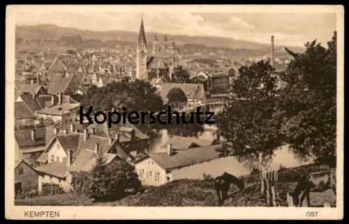ALTE POSTKARTE KEMPTEN OST ALLGÄU PANORAMA Ansichtskarte AK postcard cpa