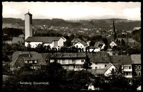 ÄLTERE POSTKARTE HEMER SUNDWIG SAUERLAND PANORAMA TOTALANSICHT Ansichtskarte AK cpa postcard
