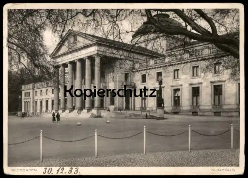 ALTE POSTKARTE WIESBADEN KURHAUS 1933 Ansichtskarte AK cpa postcard