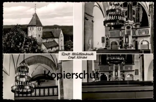 ÄLTERE POSTKARTE RODT-MÜLLENBACH EVANGELISCHE KIRCHE MARIENHEIDE OBERBERGISCHES LAND Ansichtskarte AK cpa postcard