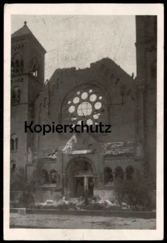 ALTE POSTKARTE BERLIN WEDDING KAPERNAUM KIRCHE 1/2 BAUSTEIN FÜR DEN WIEDERAUFBAU 50 JAHRE Ansichtskarte AK cpa postcard