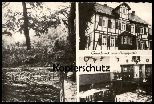 ÄLTERE POSTKARTE GROSSENBACH GASTHAUS ZUR SIEGQUELLE BAD LAASPHE SIEG EWALD SCHNEIDER AK cpa postcard Ansichtskarte