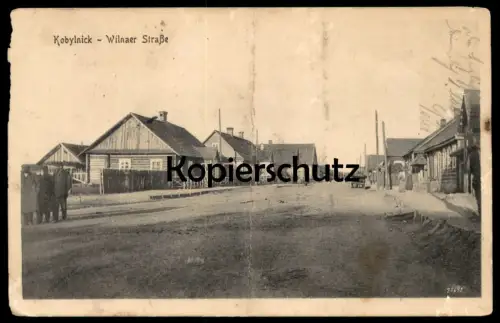 ALTE POSTKARTE KOBYLNICK WILNAER STRASSE 1916 KOBYLNIK Gmina Zlotow Polen Polska postcard cpa Ansichtskarte AK