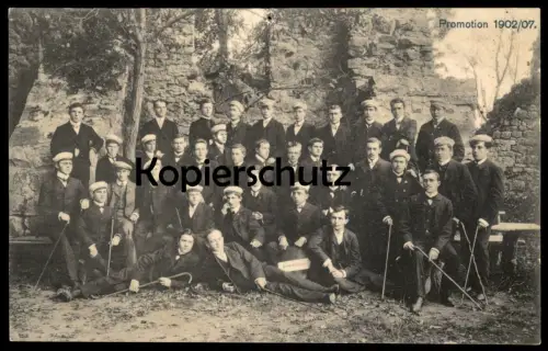 ALTE POSTKARTE PROMOTION 1902/07 STUDENTICA BURG BURGRUINE FOTOGRAF C. HOLLAENDER NAGOLD AK Ansichtskarte postcard cpa